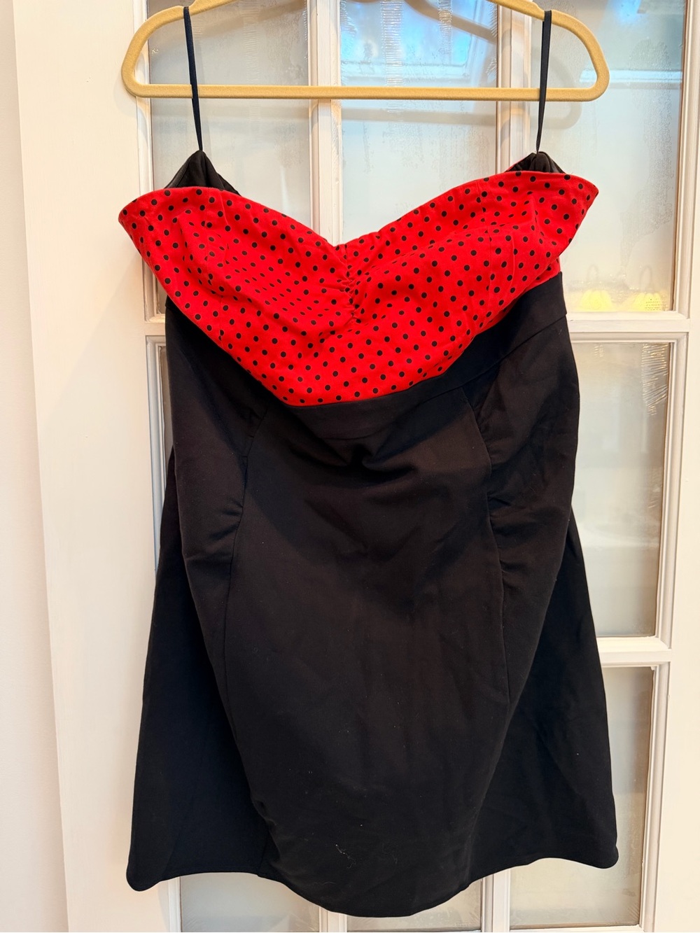 Torrid Y2K Chic Red & Black Polka Dot Retro Pinup Strapless Dress Plus Size 22